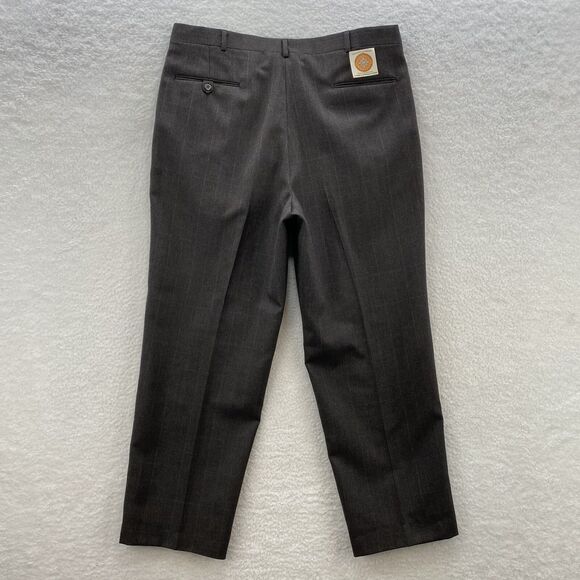 John Alexander Pants Men's 38x30 Gray Pleated Front Wool Preppy Corpcore USA - Picture 11 of 16